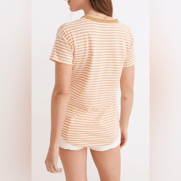 Madewell Whisper Stripe Crewneck Ringer T-Shirt - Picture 2 of 4